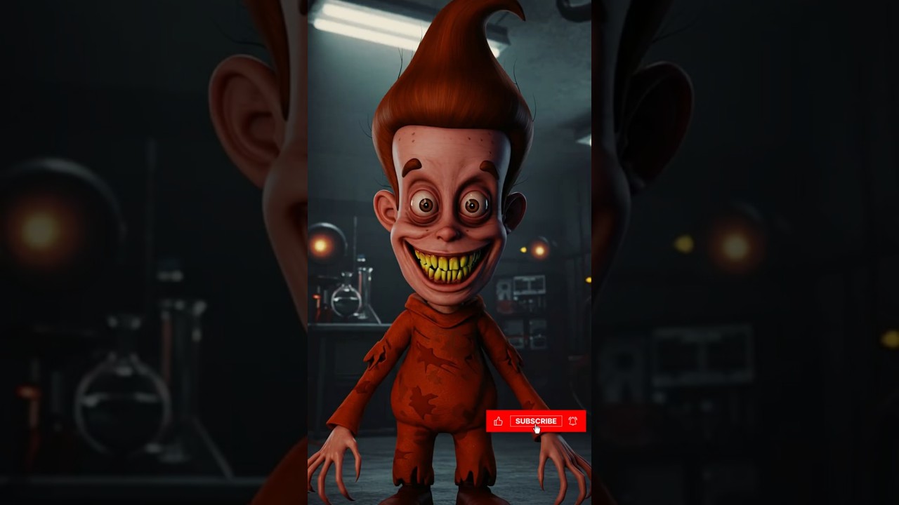 Nightmare Versions of Jimmy Neutron &ndash; Jimmy, Carl, Sheen & Cindy Reimagined