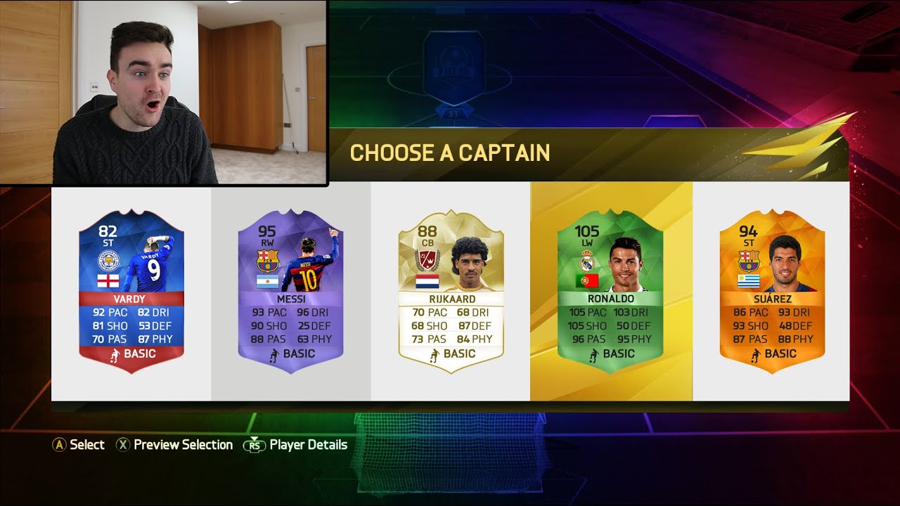 INSANE RAINBOW FUT DRAFT!!! CRAZY MULTI-COLOURED FIFA 16 FUT DRAFT!!!