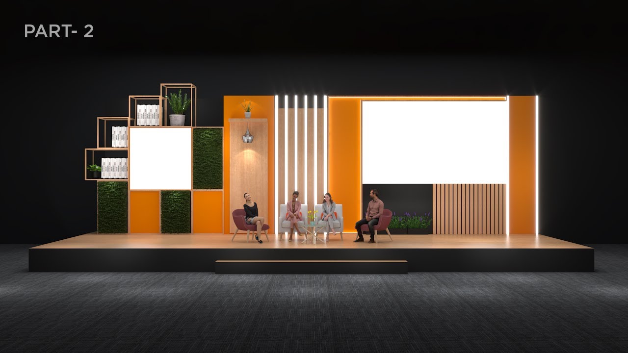 Stage Design- 4 for Events || Stage Design in 3ds Max || 3ds Max Stage Design Tutorial in Hindi/Urdu