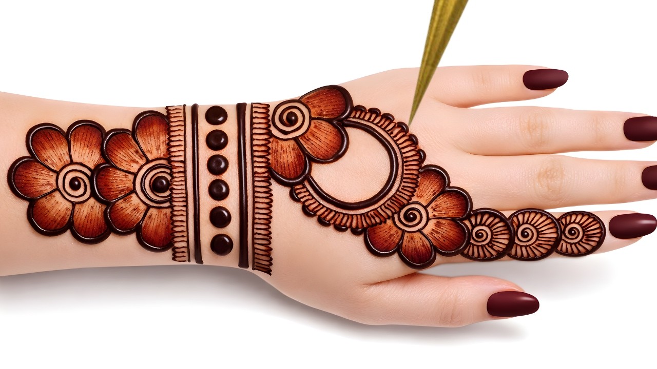 Eid beautiful mehndi design back hand | simple mehndi design | mehndi ka design | mehandi | #mehndi