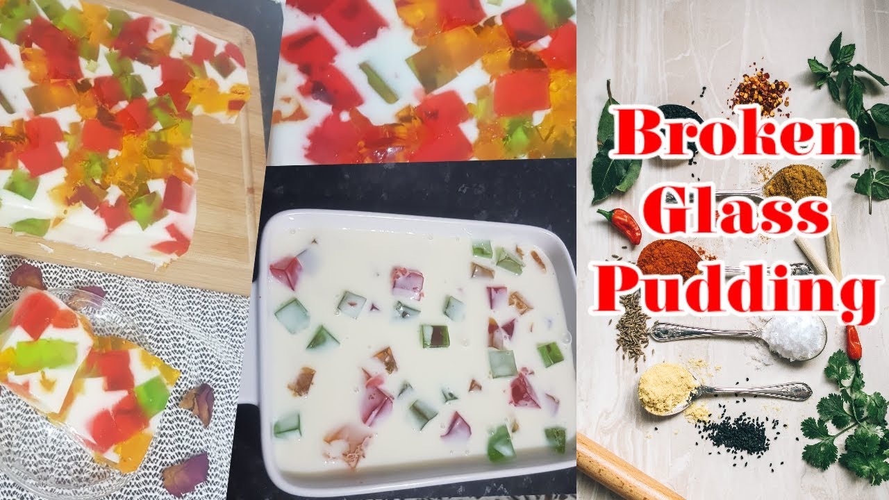 Broken glass pudding easy & simple Recipe #Ramzeekitchen#
