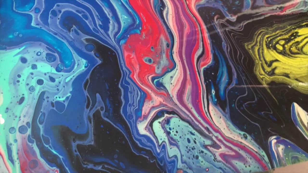 #44 I Multi Colour Ring Pour I Wing Pour I Acrylic Painting I Abstract Painting I Fluid Art