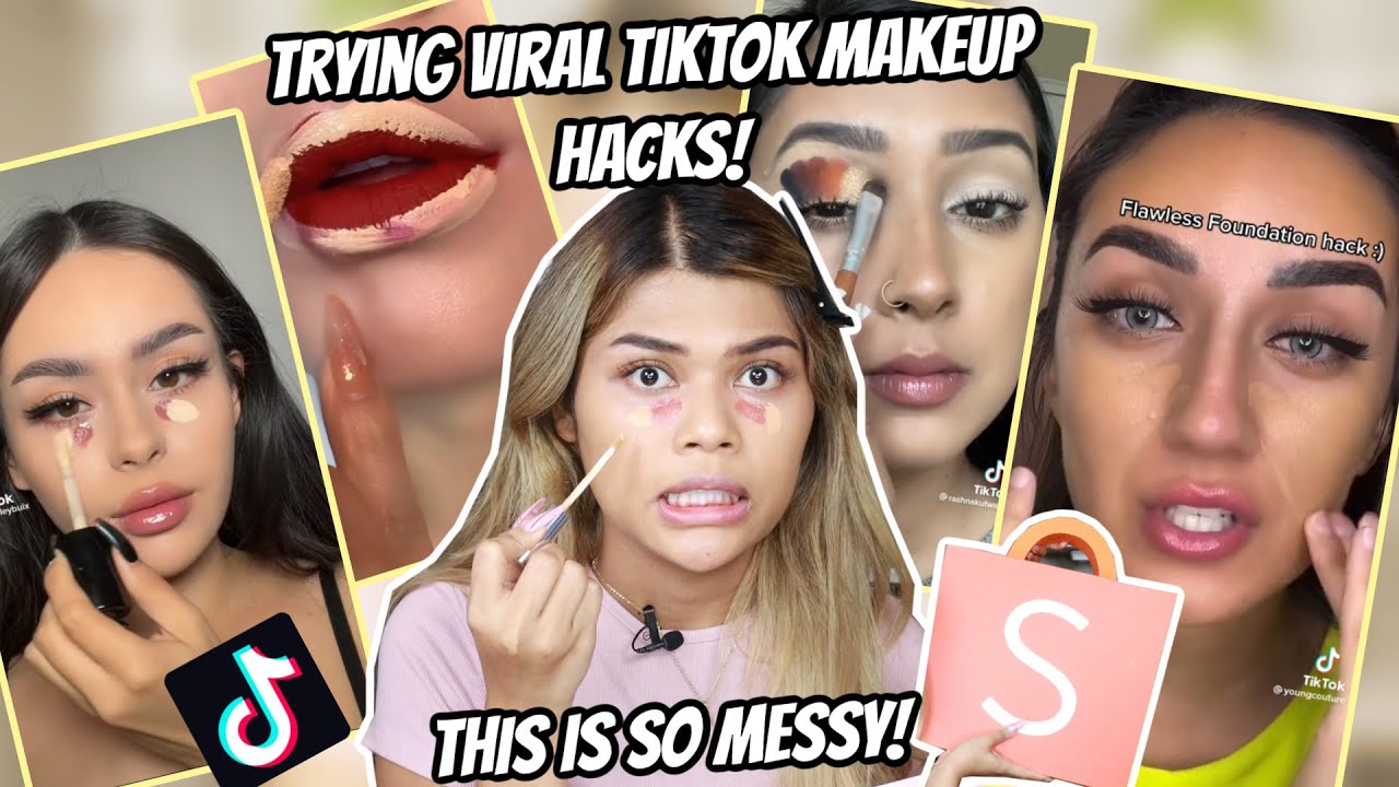 TRYING VIRAL TIK TOK MAKEUP HACKS WITH SHOPEE FINDS! THIS IS MESSY!+ MID YEAR GIVEAWAY!!!