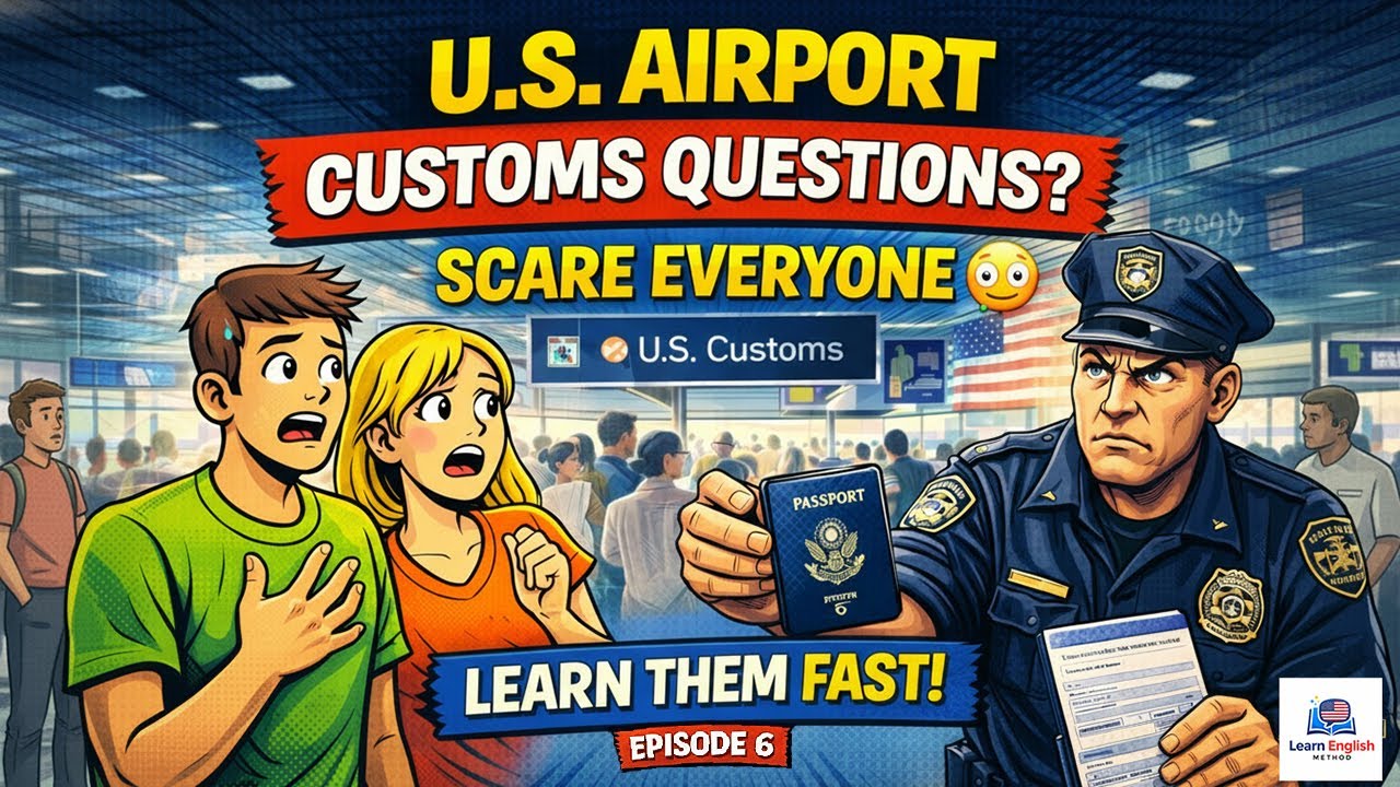 U.S. Airport Customs Questions Scare Everyone 😳 | Learn Them FAST! Episode 6
