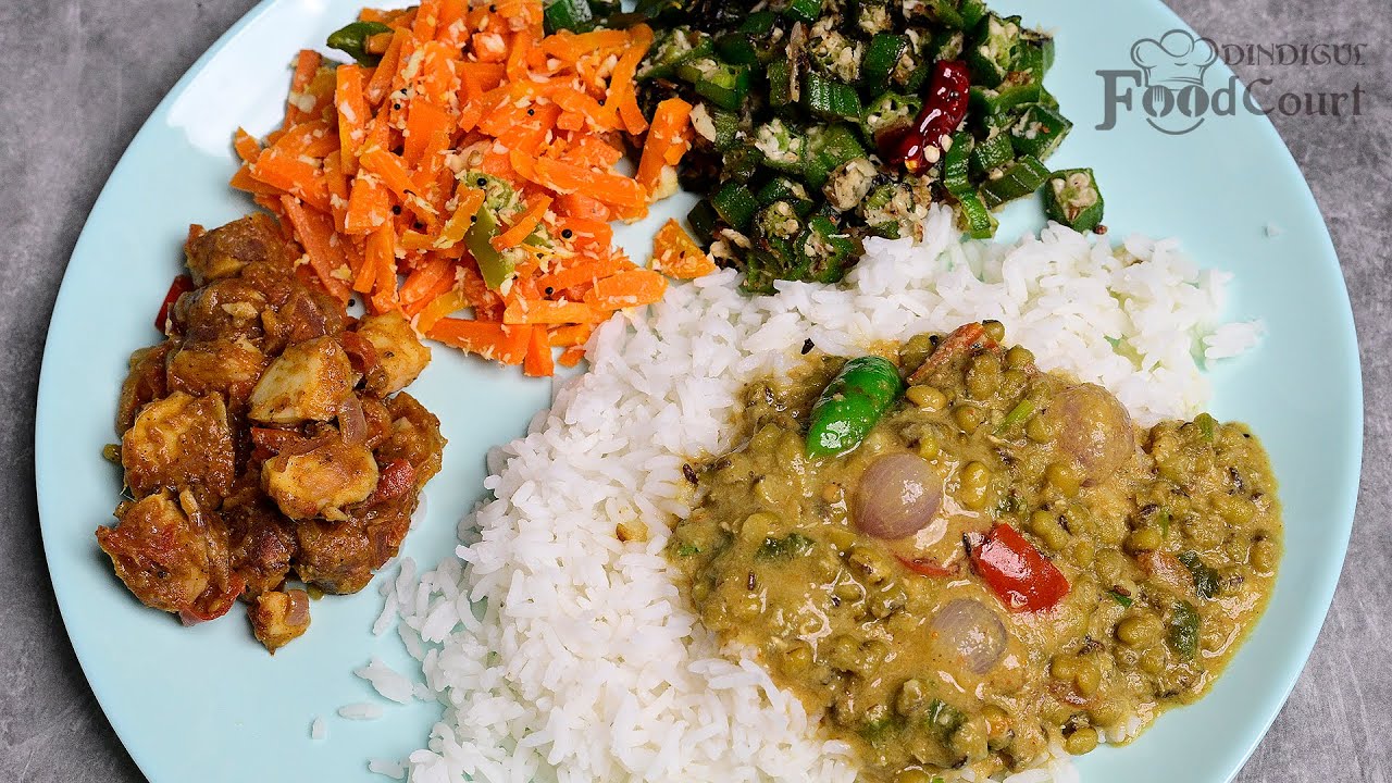 Lunch Menu #12/ Green Gram Curry/ Vendakkai Poriyal/ Jackfruit Seeds Masala
