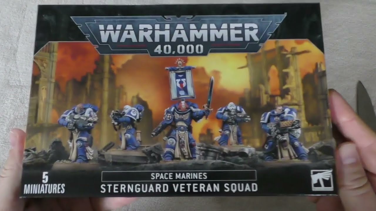 Распаковка отряда ветеранов Sternguard от Space Marines (WH40K)