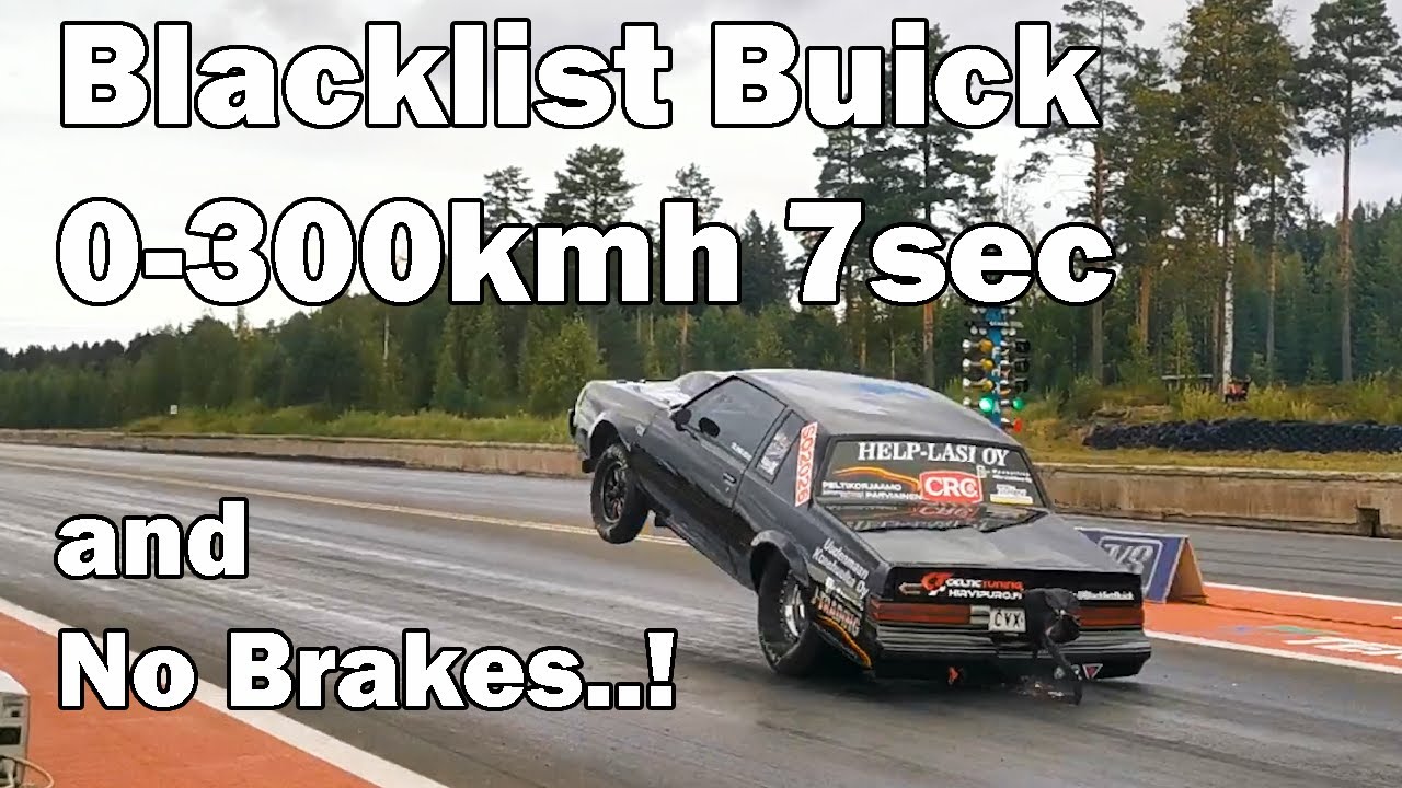 Katuautolla 0-300kmh 7sekuntia I Blacklist Buick mukana Panox Shootout-kisassa