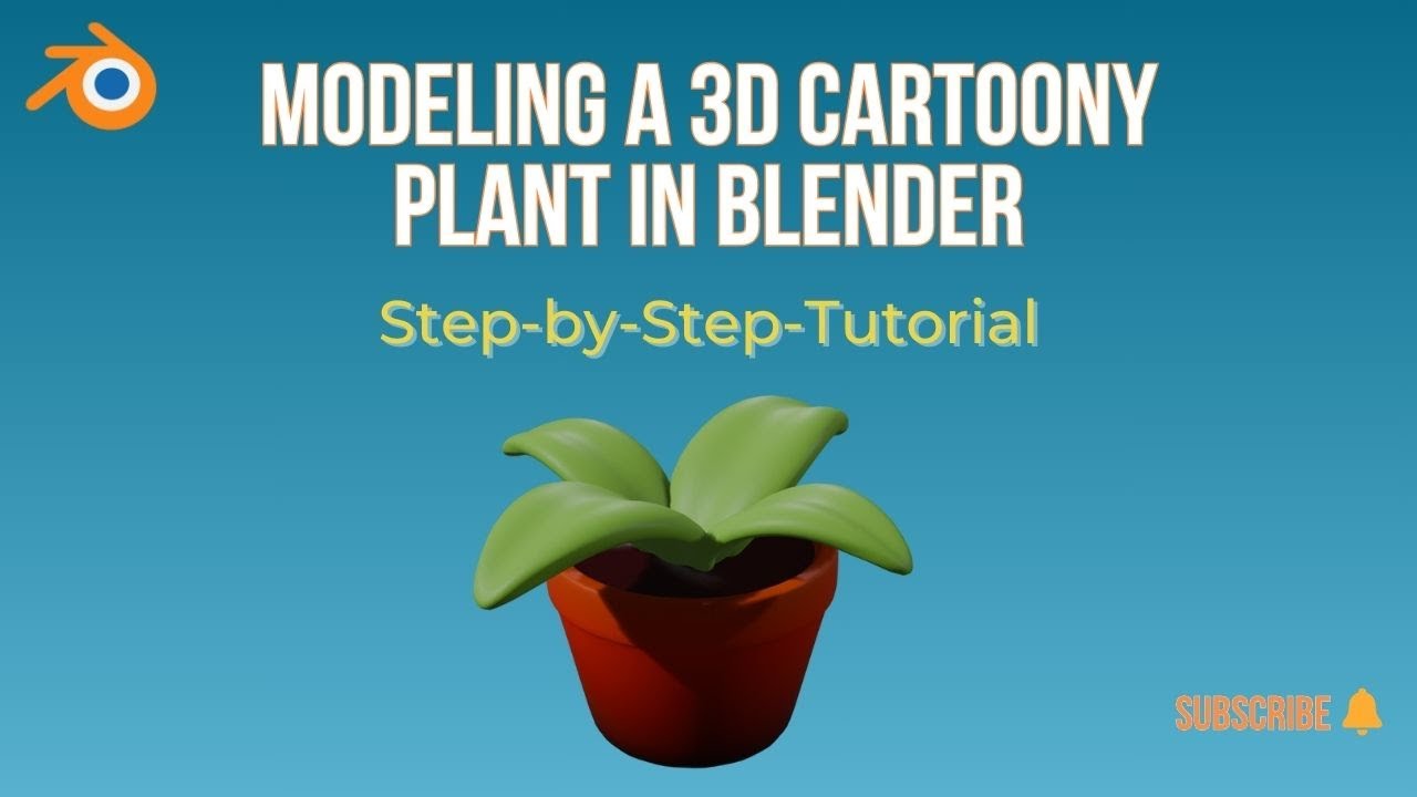 Easy Blender tutorial low poly plant #blender #3d #blender3d