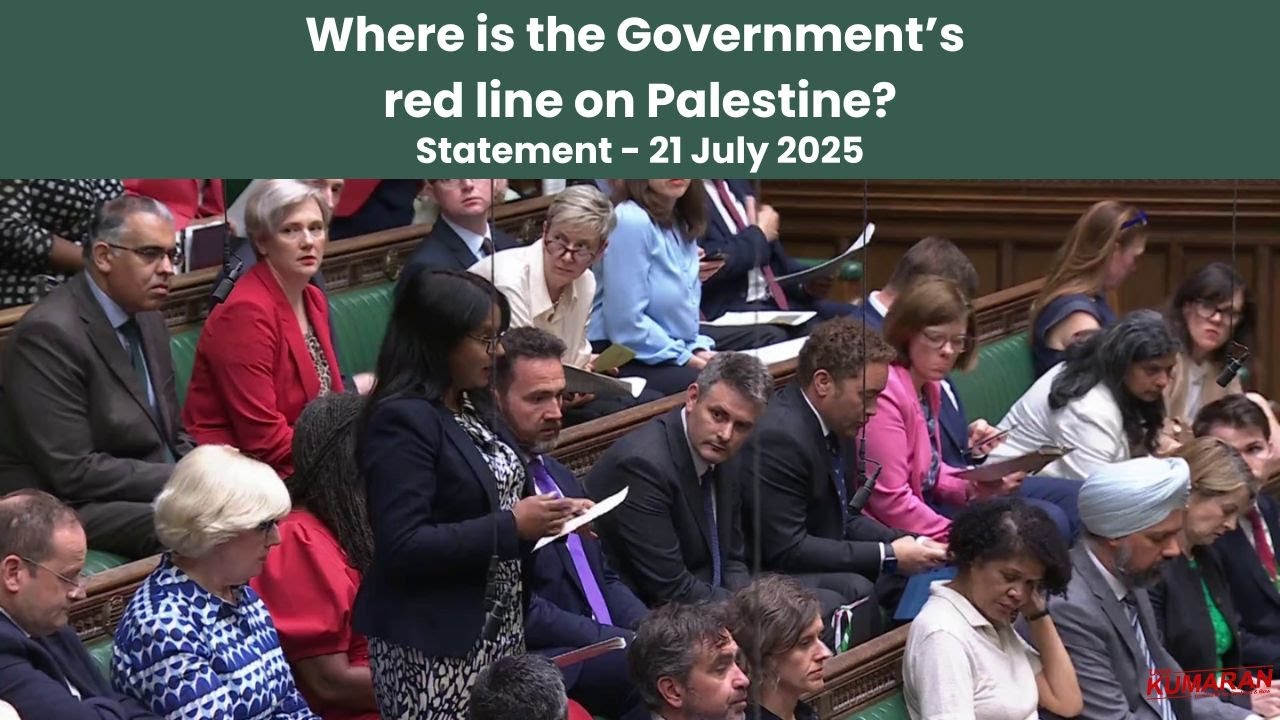 Ministerial Statement (The Governments Red Line on Gaza) - 21 July 2025
