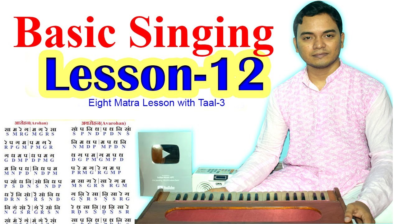 Learn Palta/Alankar Basic Singing Lesson-12 | (S M R G | M G R S) Eight Matra Lesson with Taal-3