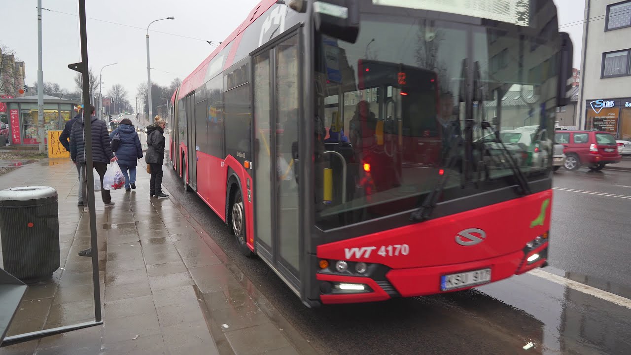 Lithuania, Vilnius, bus 1G ride from Žalgirio st. to Vinco Kudirkos aikštė