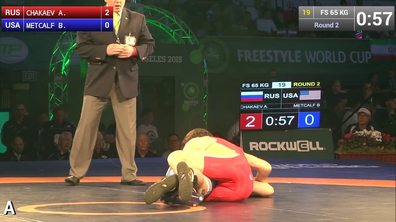 Round 2 FS - 65 kg: Brent METCALF (USA) df. Akhmed CHAKAEV (RUS) by TF, 19-5
