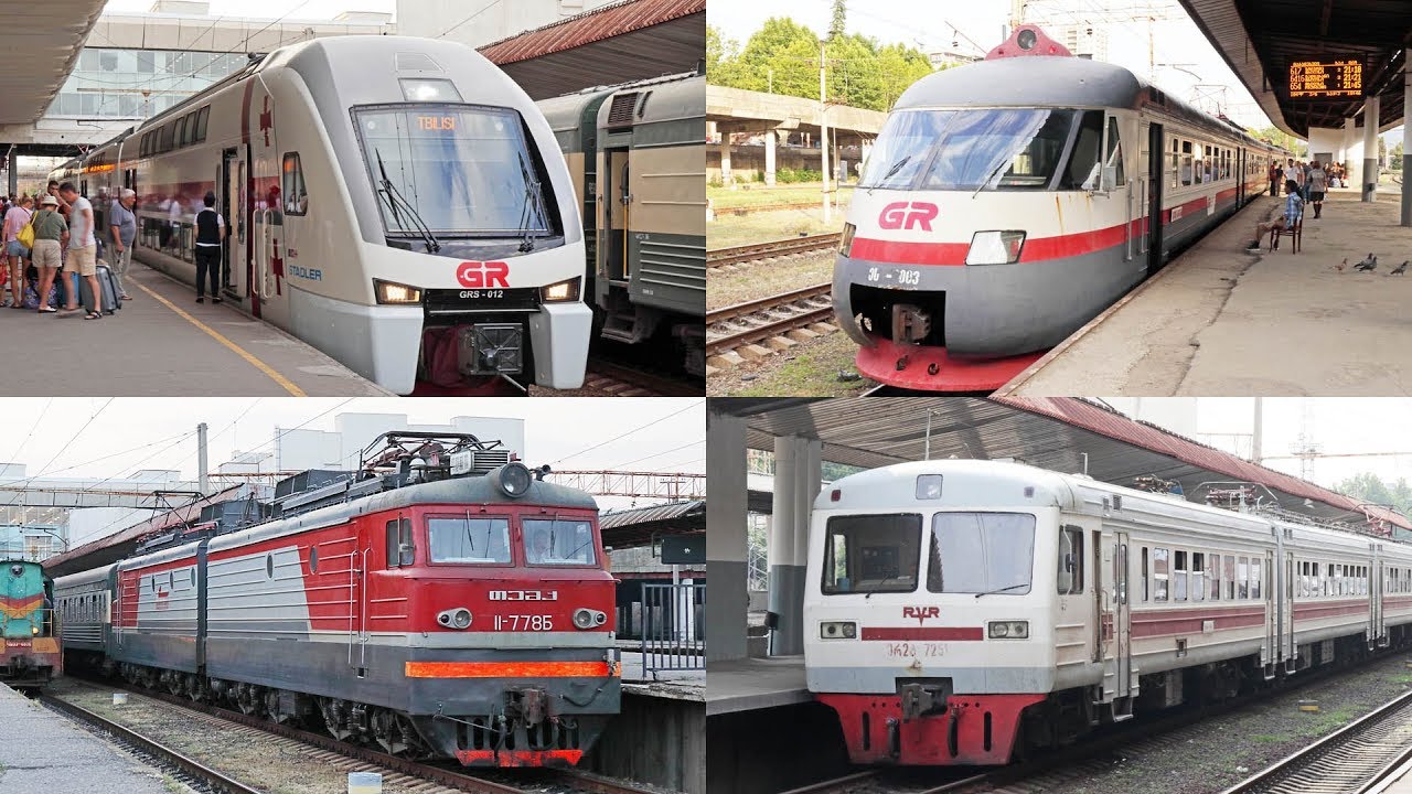 [Georgian Railway] Trains in Tbilisi, Georgia / ジョージア トビリシ駅を発着する列車