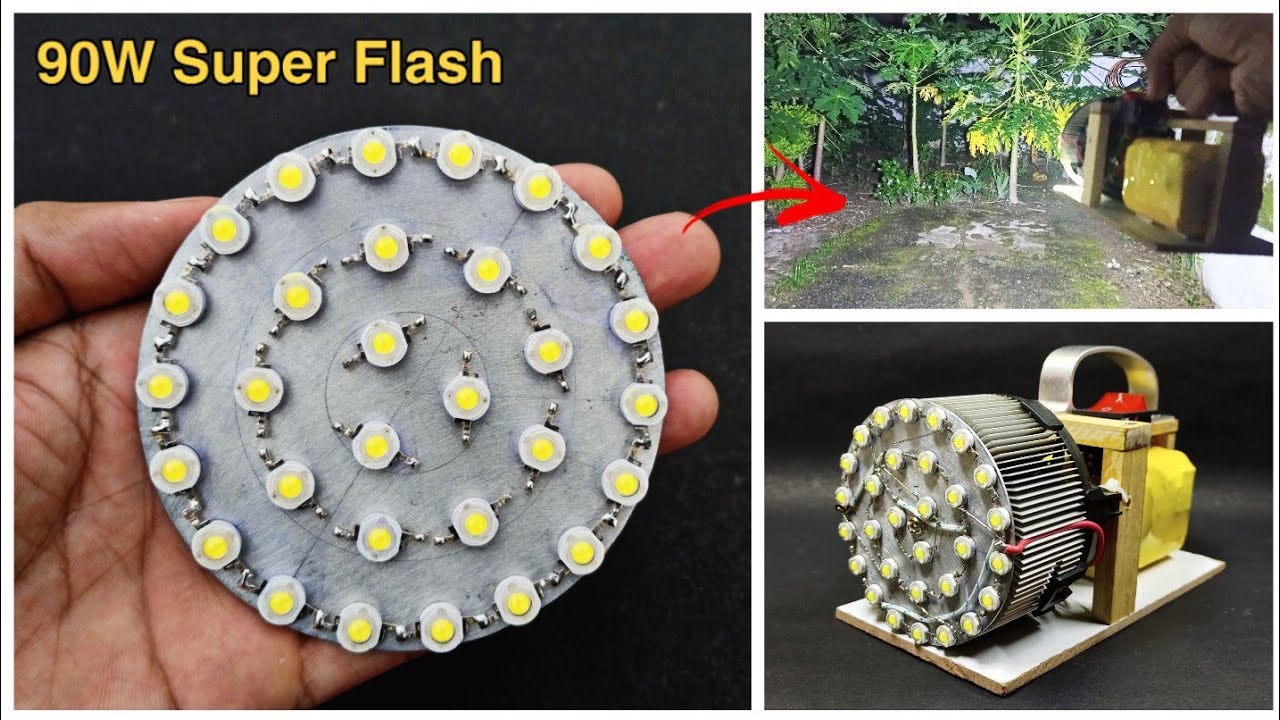 How To Make 90W Super Bright Led Flashlight | DIY Led Torch | By - Creative Shivaji