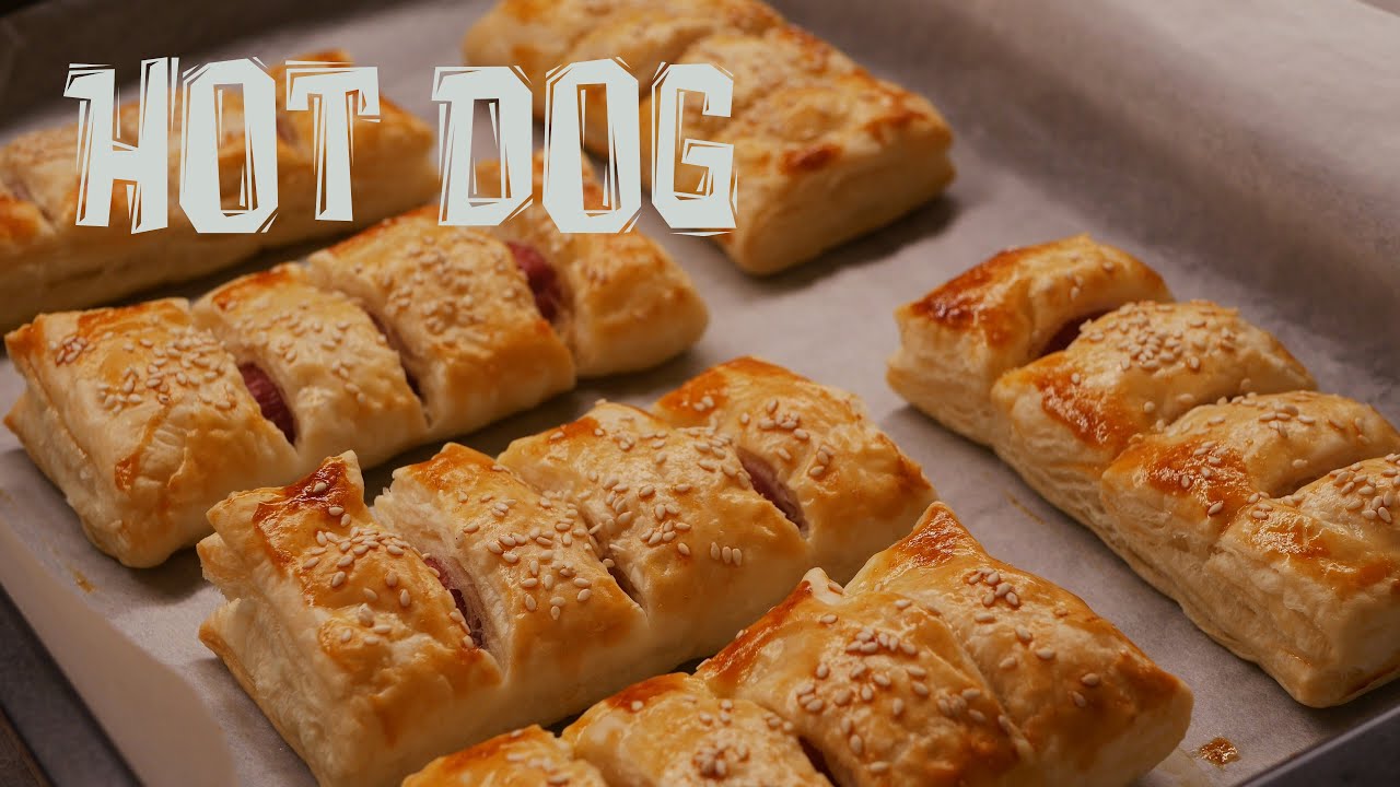 Hot dog v l&iacute;stkovom ceste | Hot dog in puff pastry