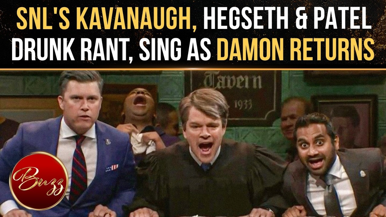 'SNL' ROASTS Kash Patel, Pete Hegseth In 'DRUNK' Cold Open As Matt Damon Returns As Brett Kavanaugh