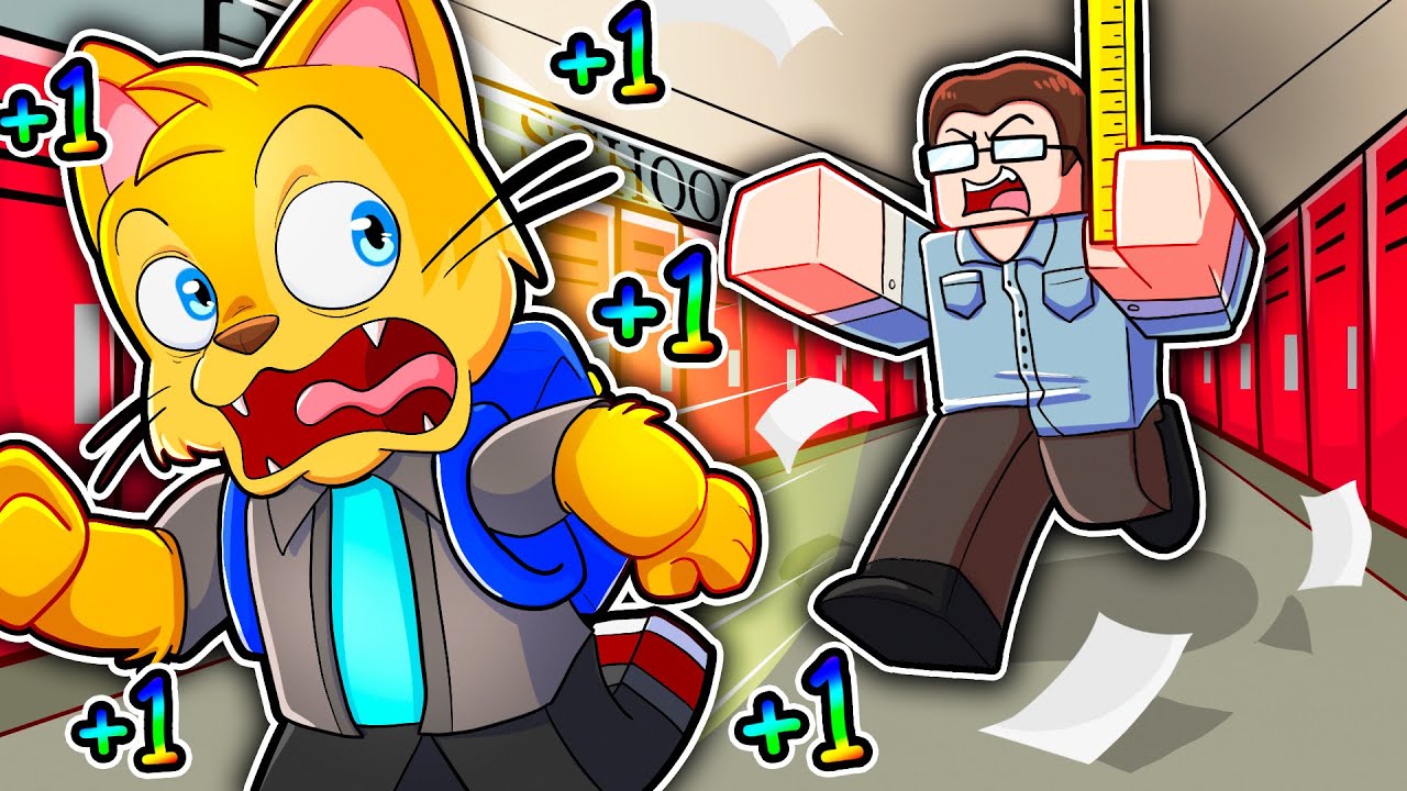 Every Second +1 SPEED to escape Roblox school..