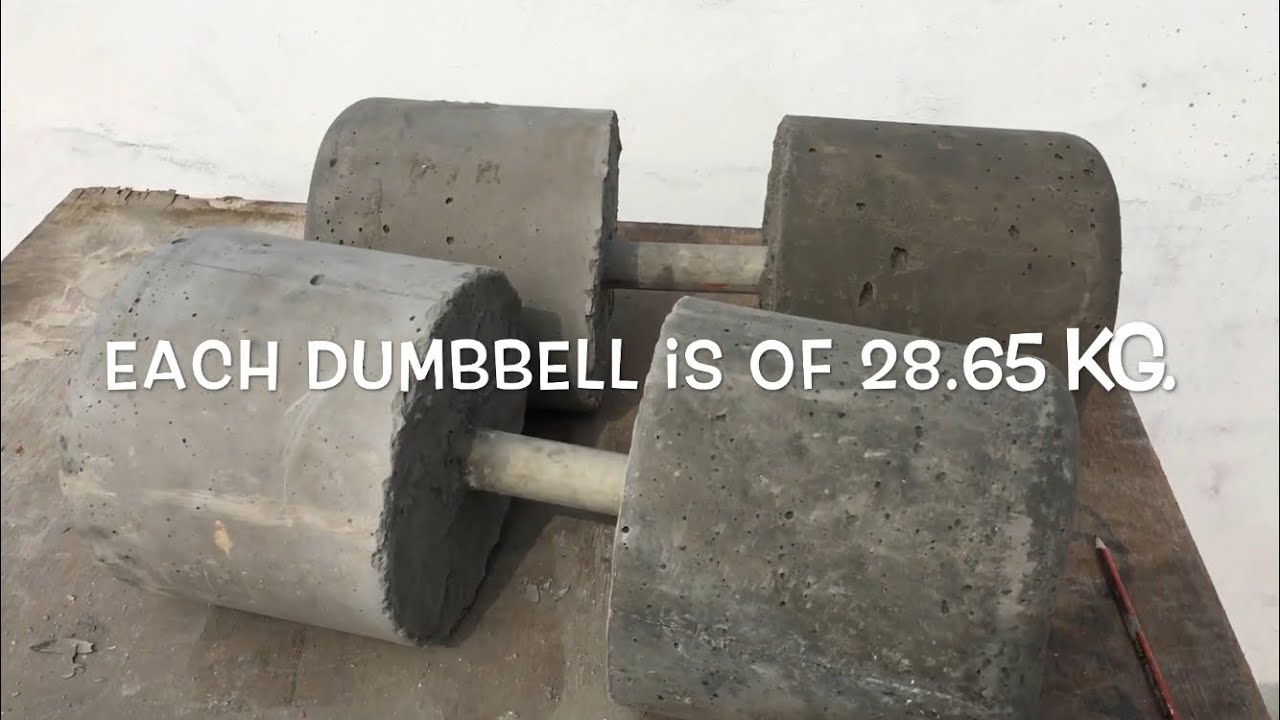 How to make dumbbells (heavy) at home with cement