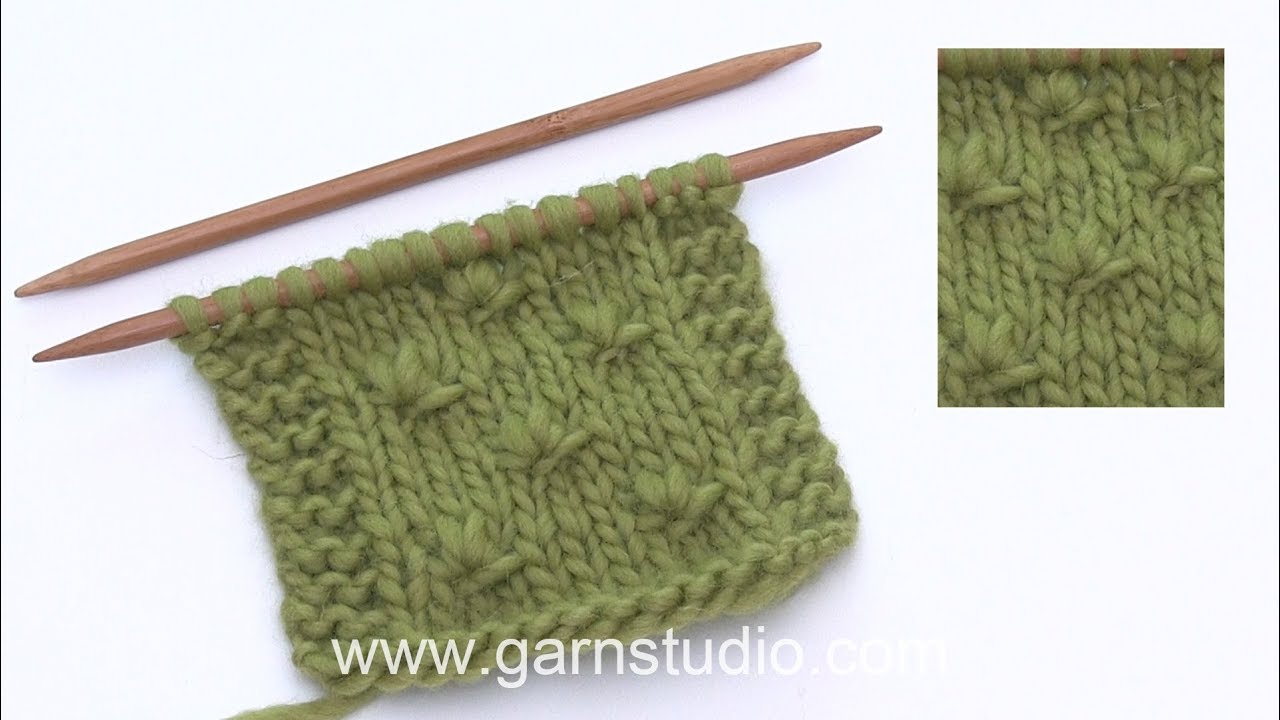 How to knit a knot over 3 stitches