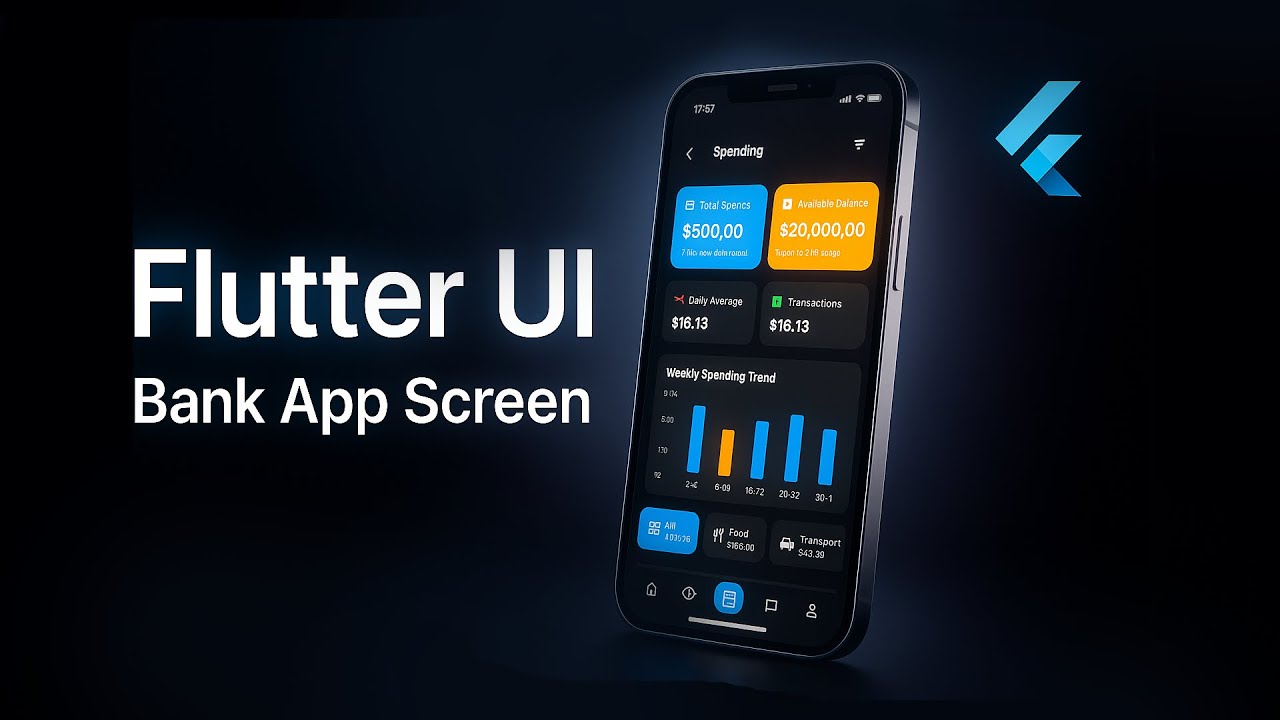 Flutter Banking App UI | Clean & Modern Screen Design