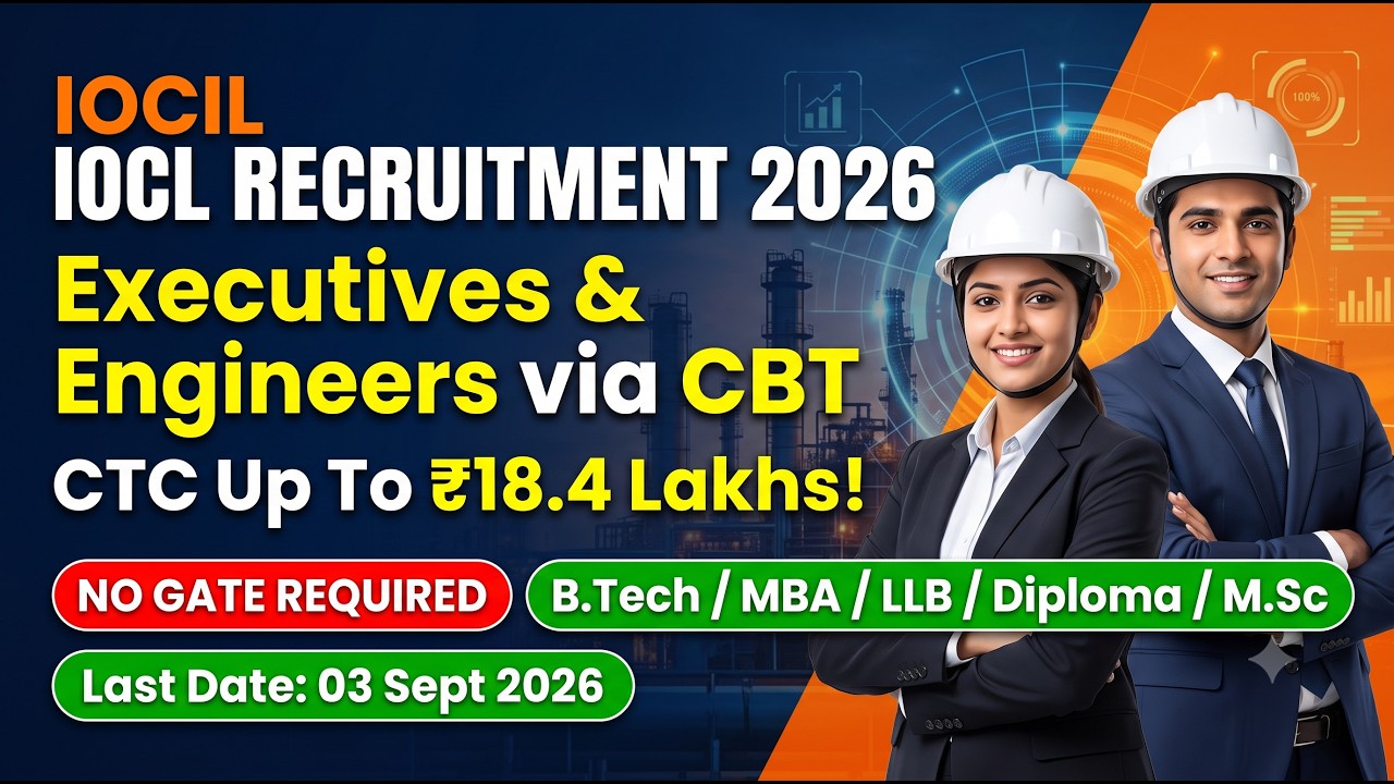IOCL Recruitment 2026 Out! 🔥 ₹18.4 LPA Package (No GATE Required) | B.Tech, Diploma oth | Full Guide
