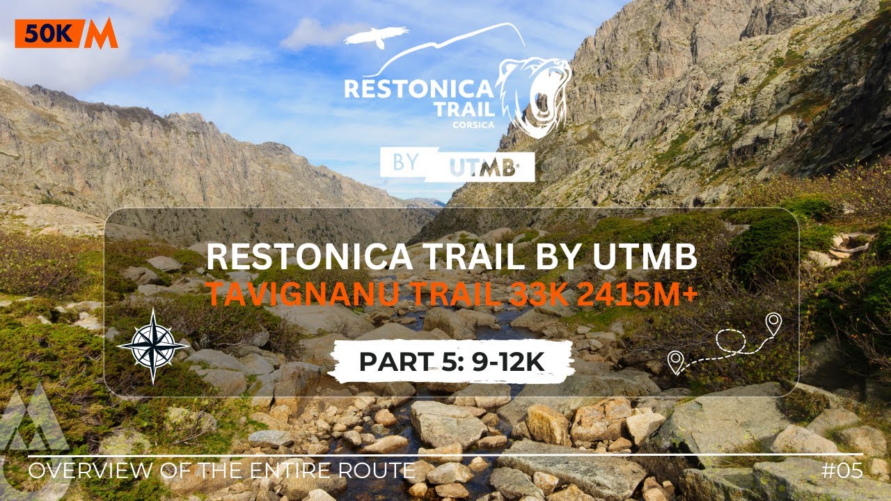 PART 5 (9-12K) - Restonica Trail by UTMB, Tavignanu 33K 2415M+, overview of the entire route.