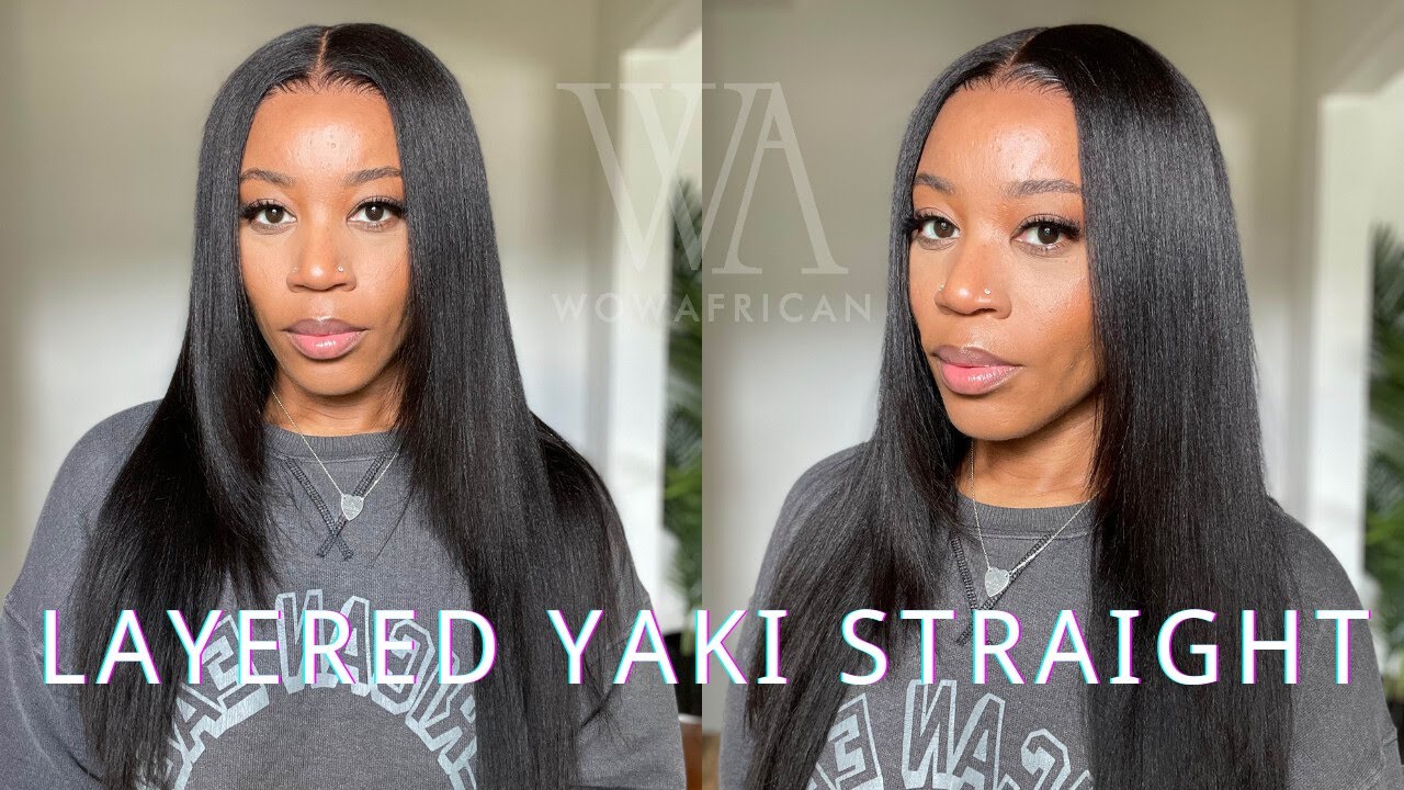 SUPER NATURAL & SOFT Layered Yaki Straight Wig 💥 13x6 HD Lace Wig | WOWAFRICAN