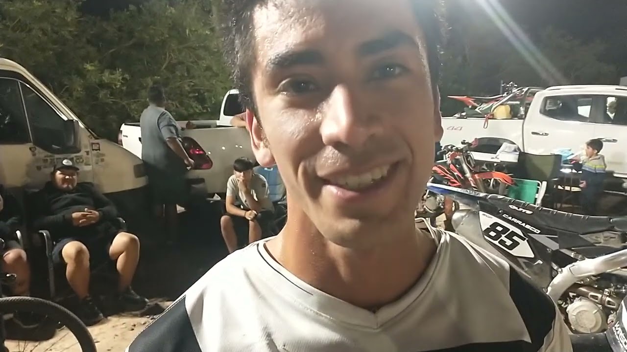 Agustín Carrasco, ganador de la fecha 3 del Supercross nocturno. 14/02/26.