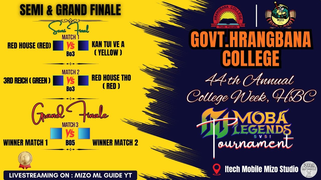 🔴 Grand Finale | HBC 44th Annual College Week | Moba Legends Tournament |  | #mobalegends #gaming 
