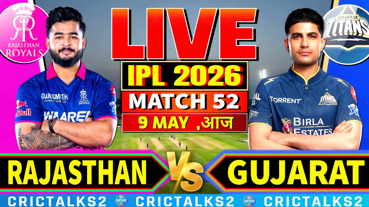 🔴 Live: RR vs GT, IPL 2026 Live Commentary, Cricket Live Score, Live Match Today 2nd Inn