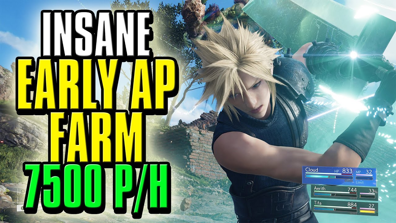 Final Fantasy VII Rebirth BEST Early Game AP Farm 7500+ Per Hour Chapter 2 Onwards