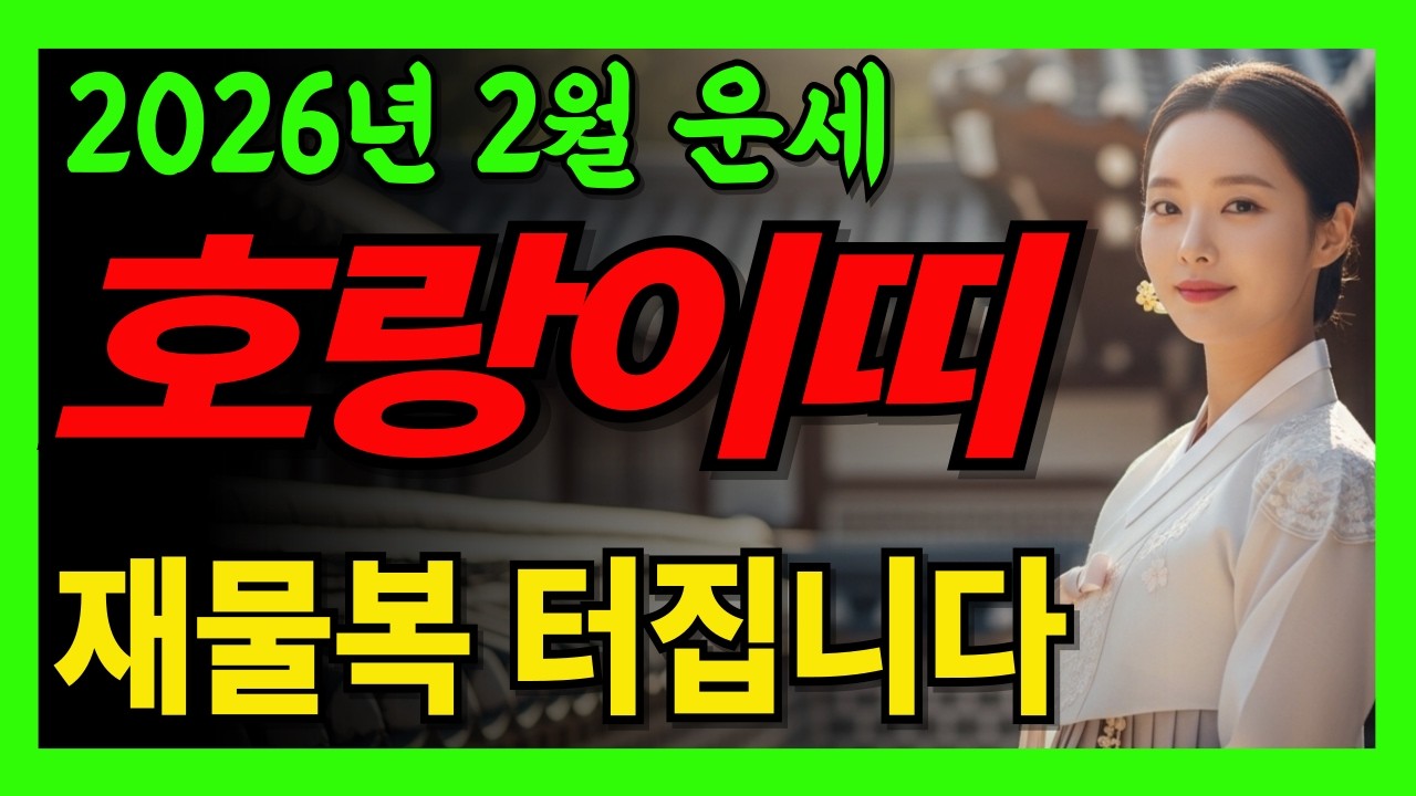 [2026년 2월 호랑이띠]재물복 터집니다.