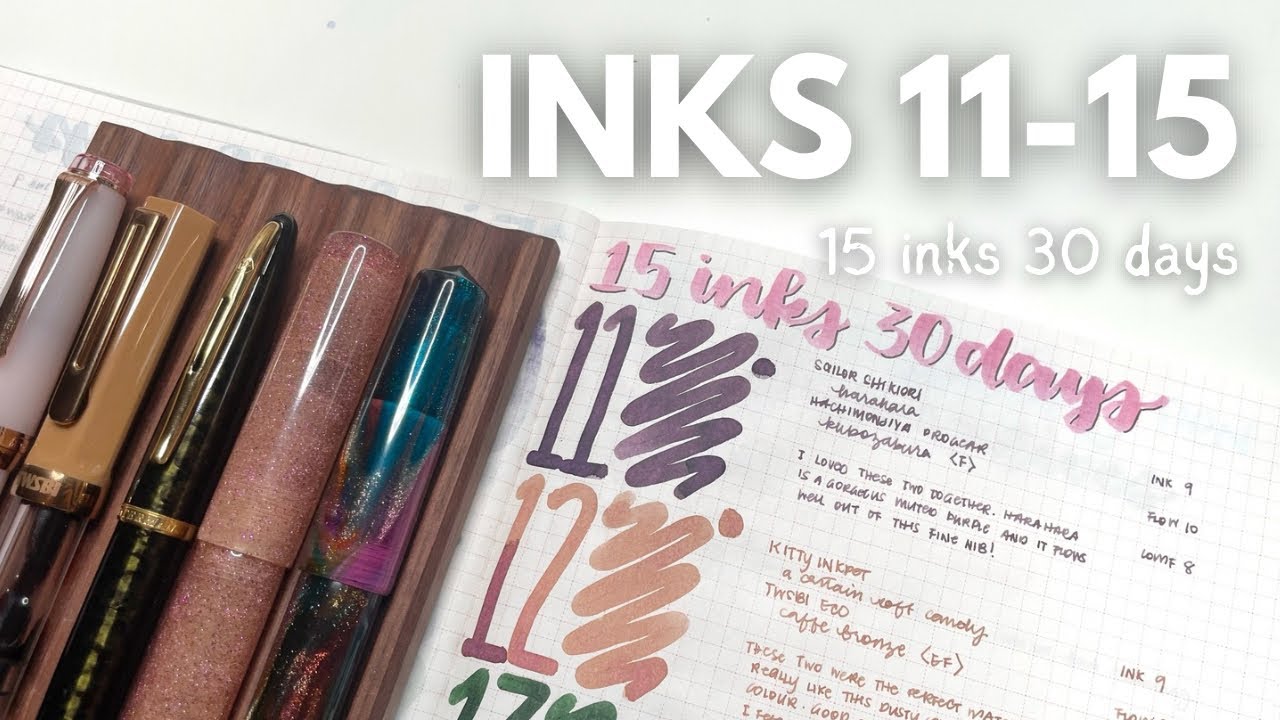 15 inks 30 days // Inks 11-15 // Sailor, TWSBI, Kitty Inkpot, Diamine & Pilot #currentlyinked
