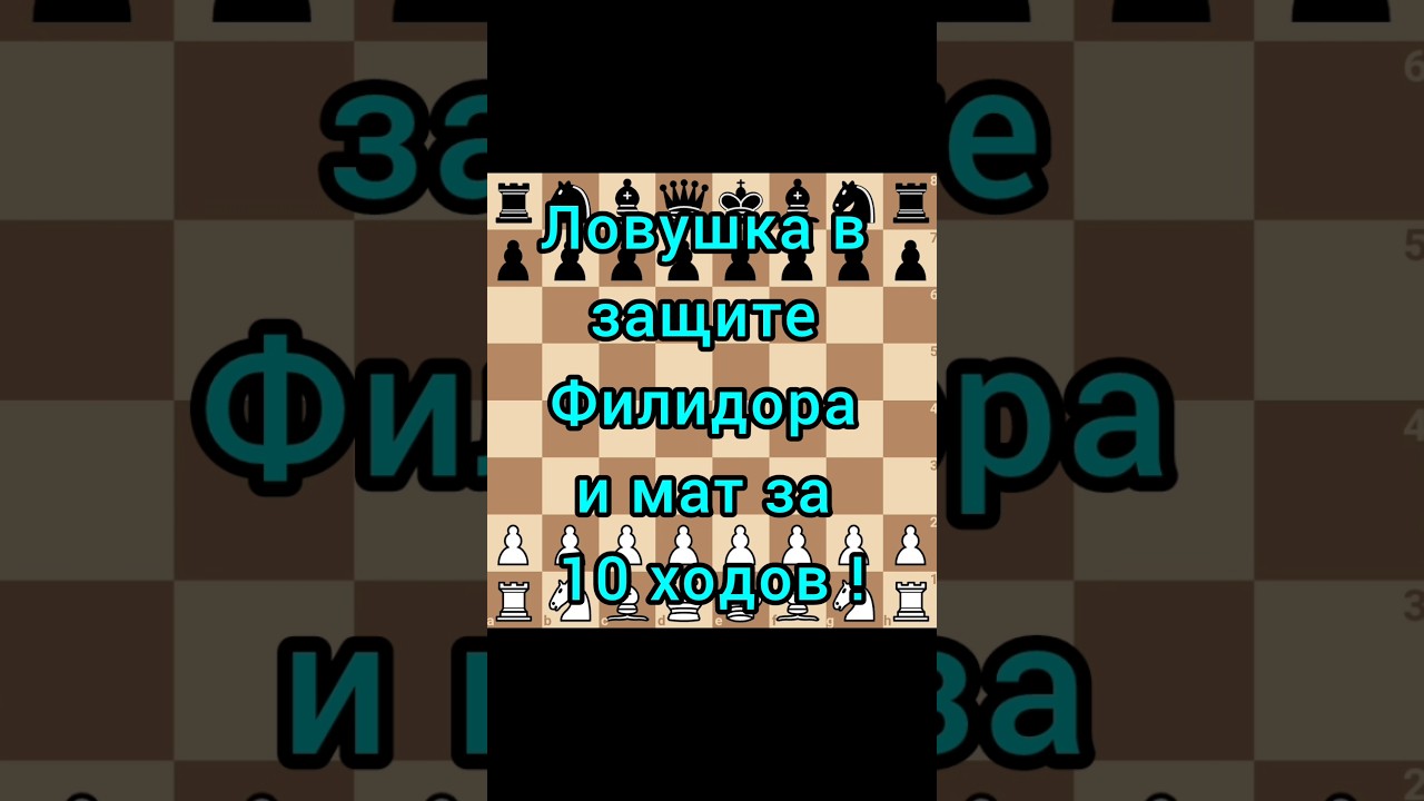 ЛОВУШКА В ЗАЩИТЕ ФИЛИДОРА И МАТ ЗА 10 ХОДОВ !#chesstrap