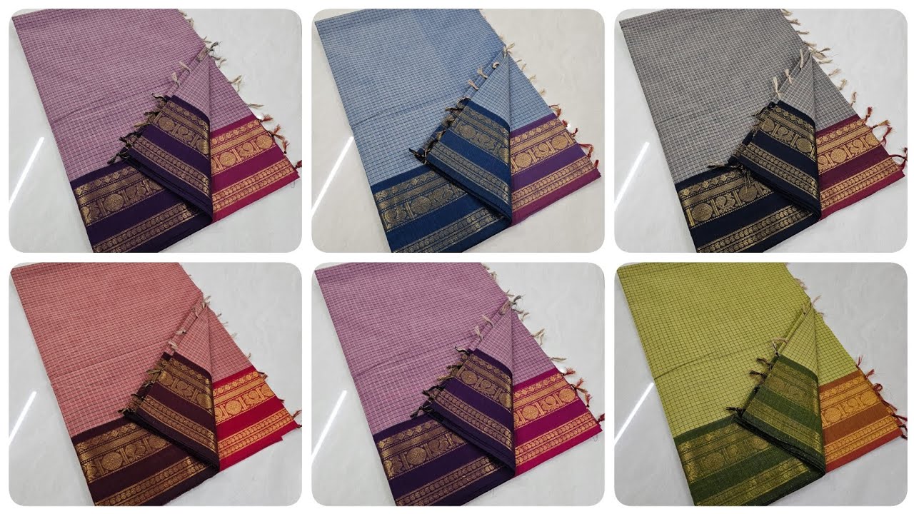 Trending kanchi cotton corvai kattam sarees with running blouse zari border To orders 💖