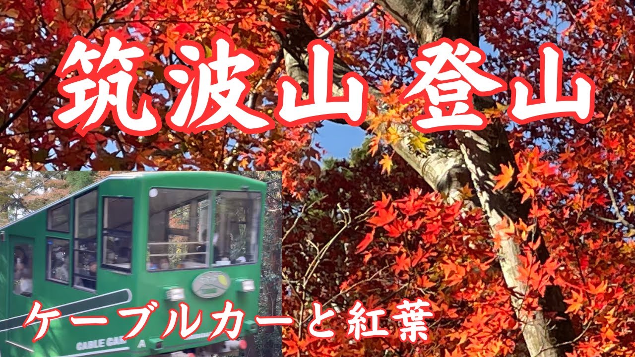 筑波山登山 御幸ヶ原コース2023.11.27.筑波山神社、紅葉、ケーブルカー
