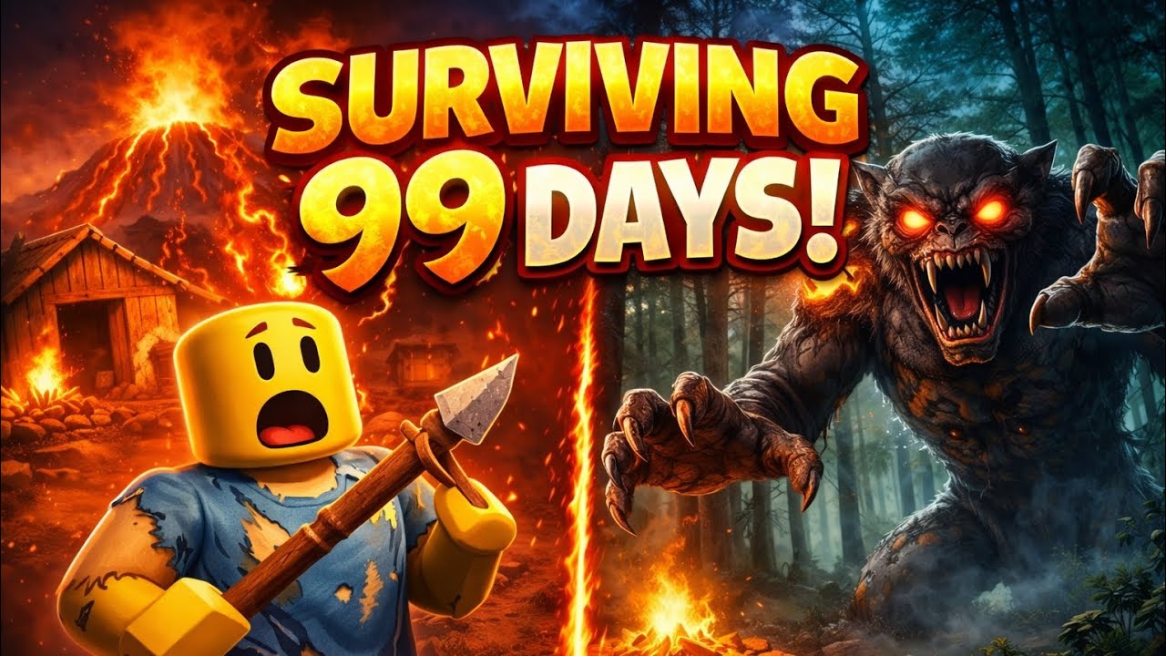 We Survived 99 Days in Roblox Forest With My Friend! 😱