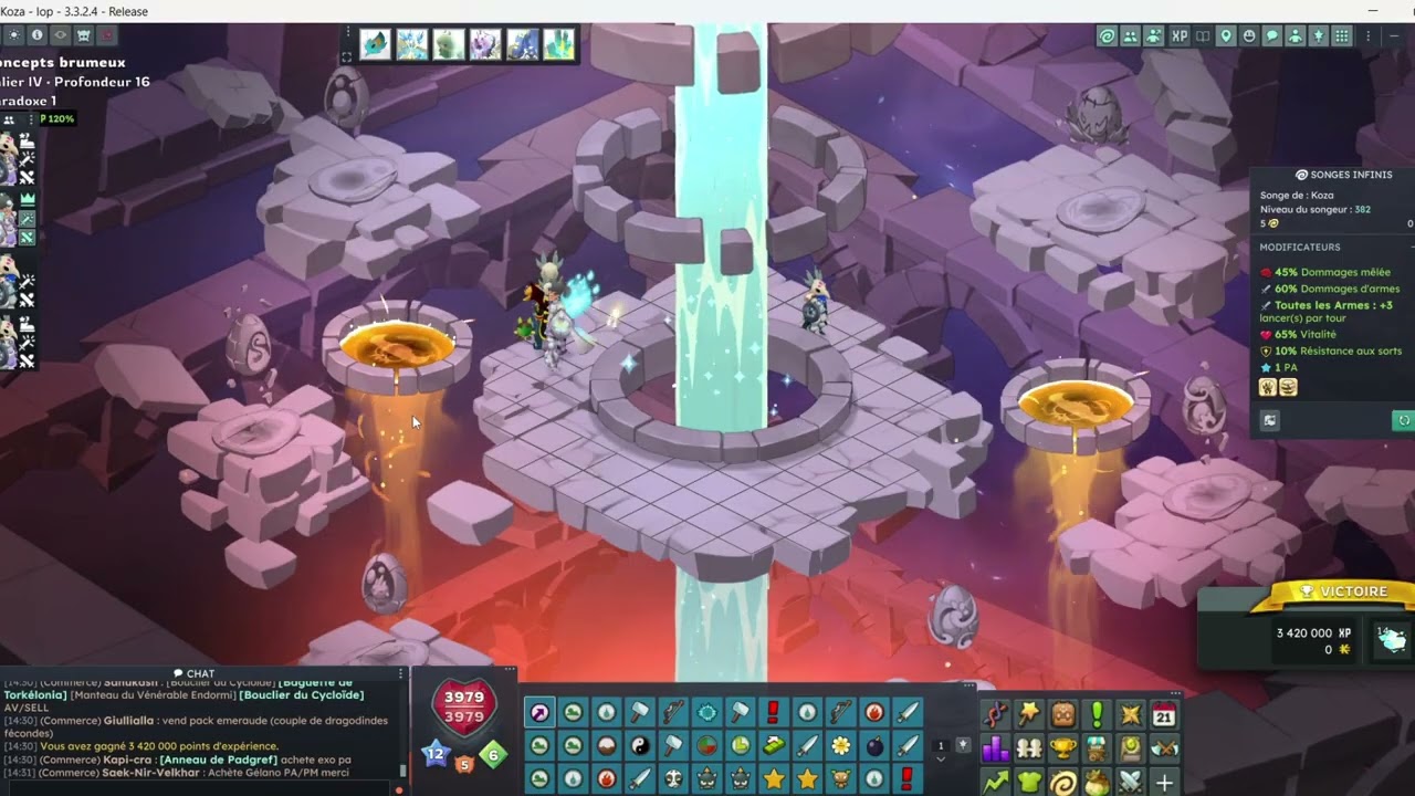 [Dofus 3.3] Songes Infinis Paradoxe 1 Iop/Eni/Enu/Panda Mélée Speed Run
