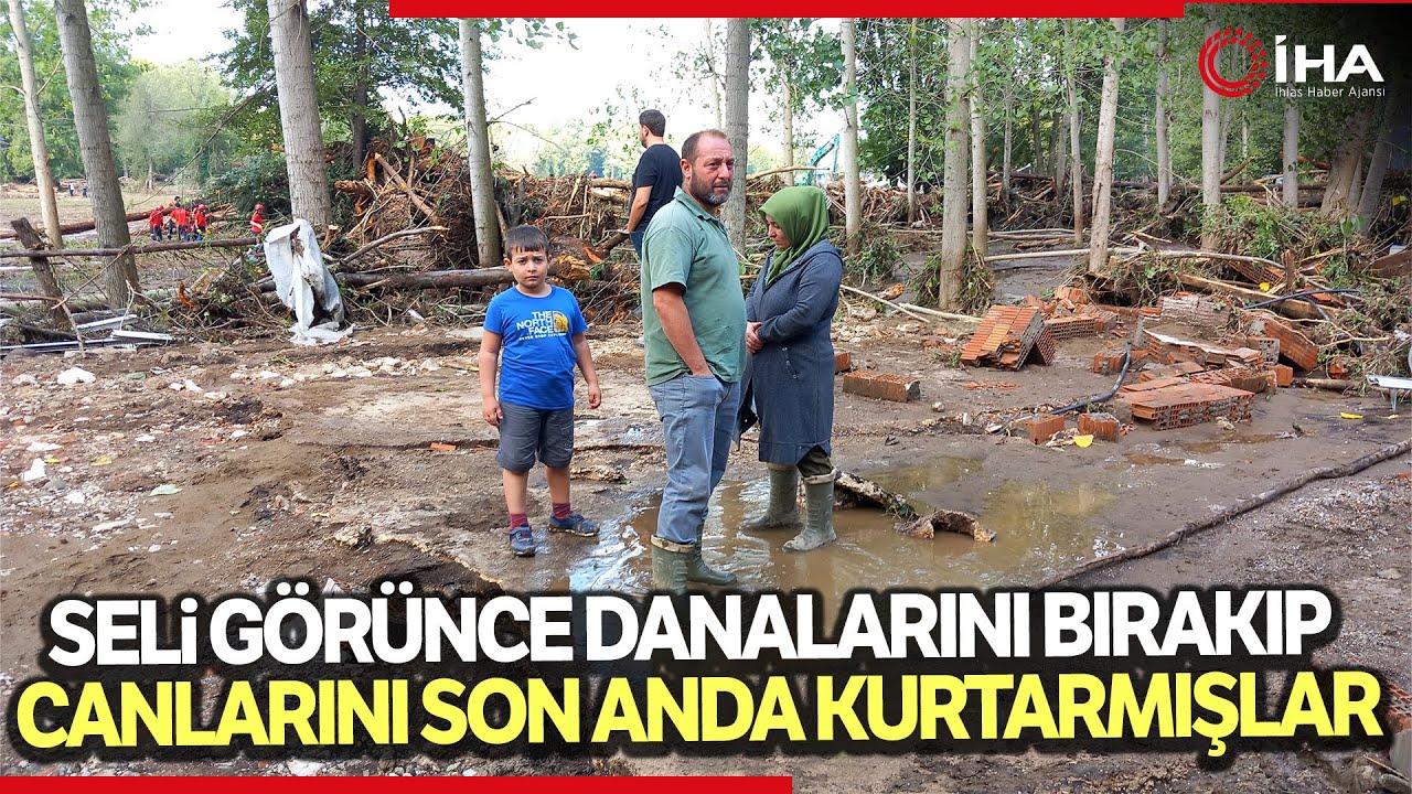 Seli Görünce Danalarını Bırakıp Canlarını Son Anda Kurtarmışlar