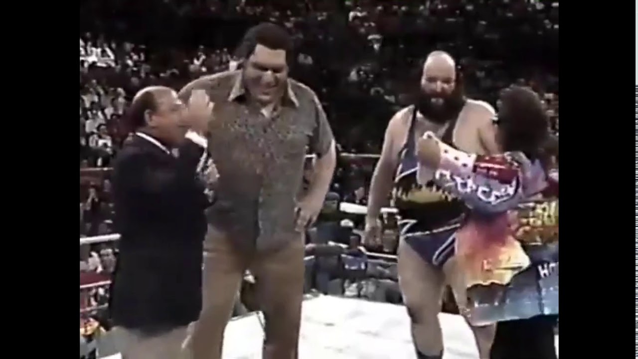 Earthquake attacks Andre the giant WWF