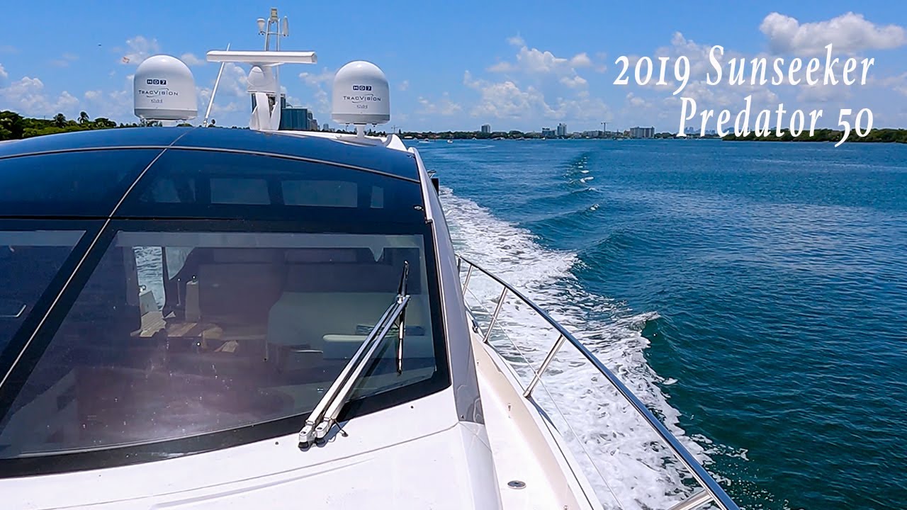 2019 Sunseeker Predator 50 Delivery. Miami, Florida.