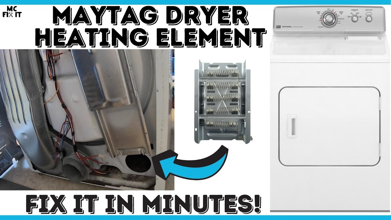 Как заменить нагревательный элемент в сушилке Maytag Centennial MEDC300XW0 [Полное руководство]