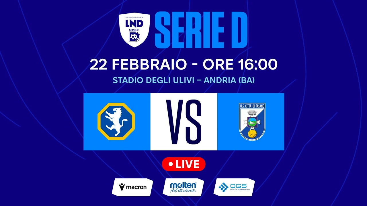 SERIE D 2025-2026 | FIDELIS ANDRIA - CITTA' DI FASANO| LIVE