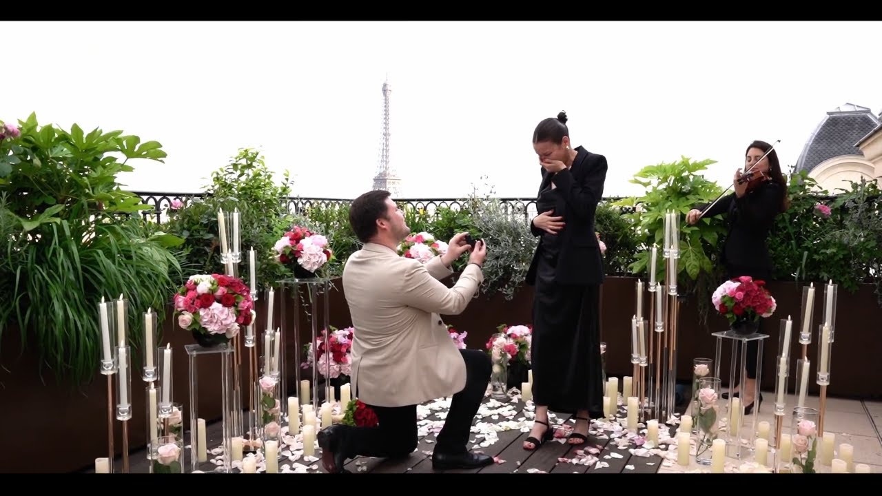 Marriage Proposal in Paris | Luxury at the Peninsula Hotel - Events Private Rooftop