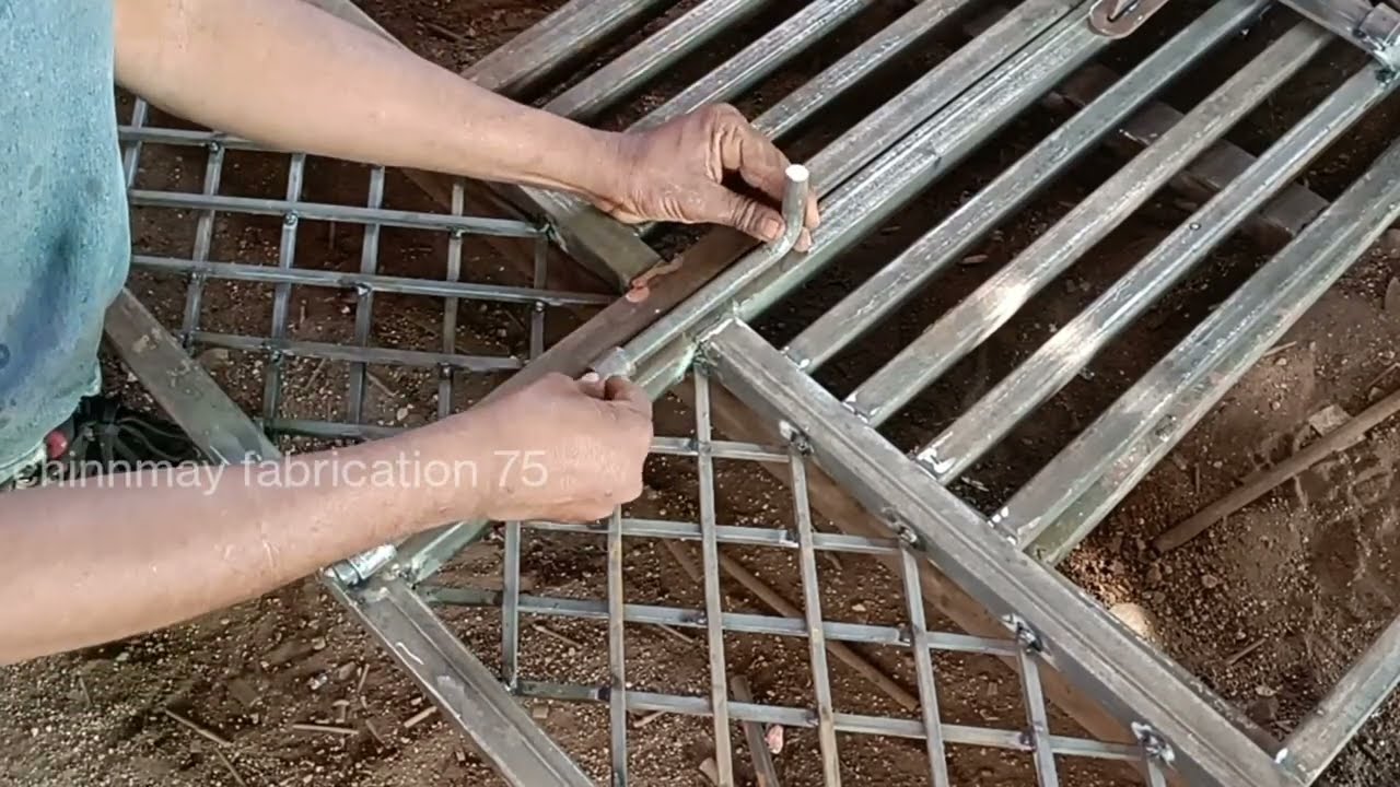 tower bolt installation |making heavy tower bolt #fabrication #welldigging #lock