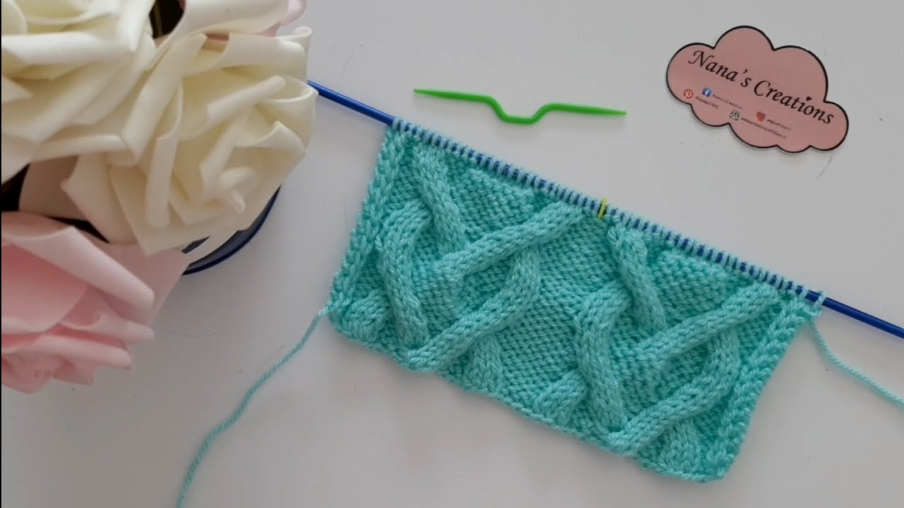 Motivo cuore ai ferri n° 501 / Knitted heart motif / motivo de corazón a dos agujas
