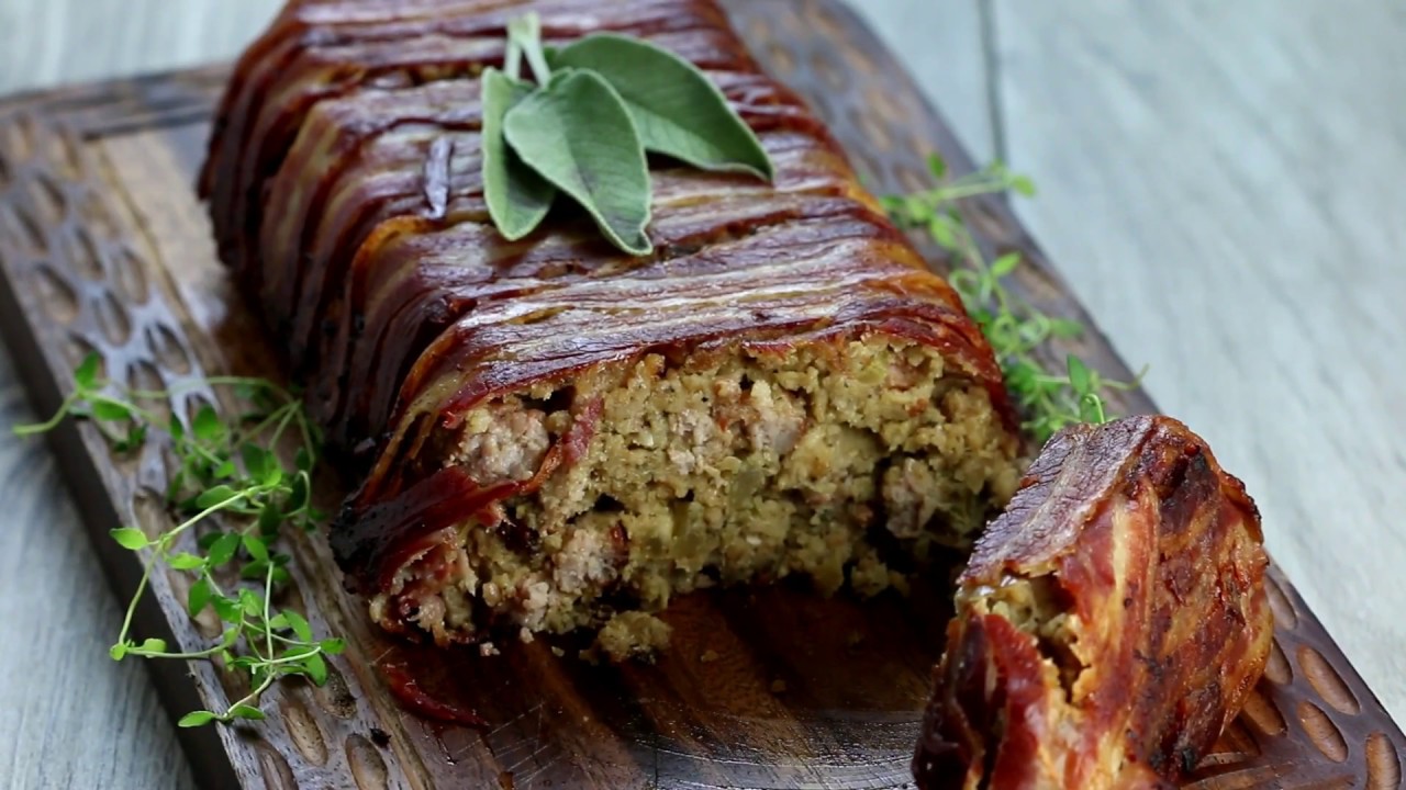 Bacon Wrapped Sausage Stuffing
