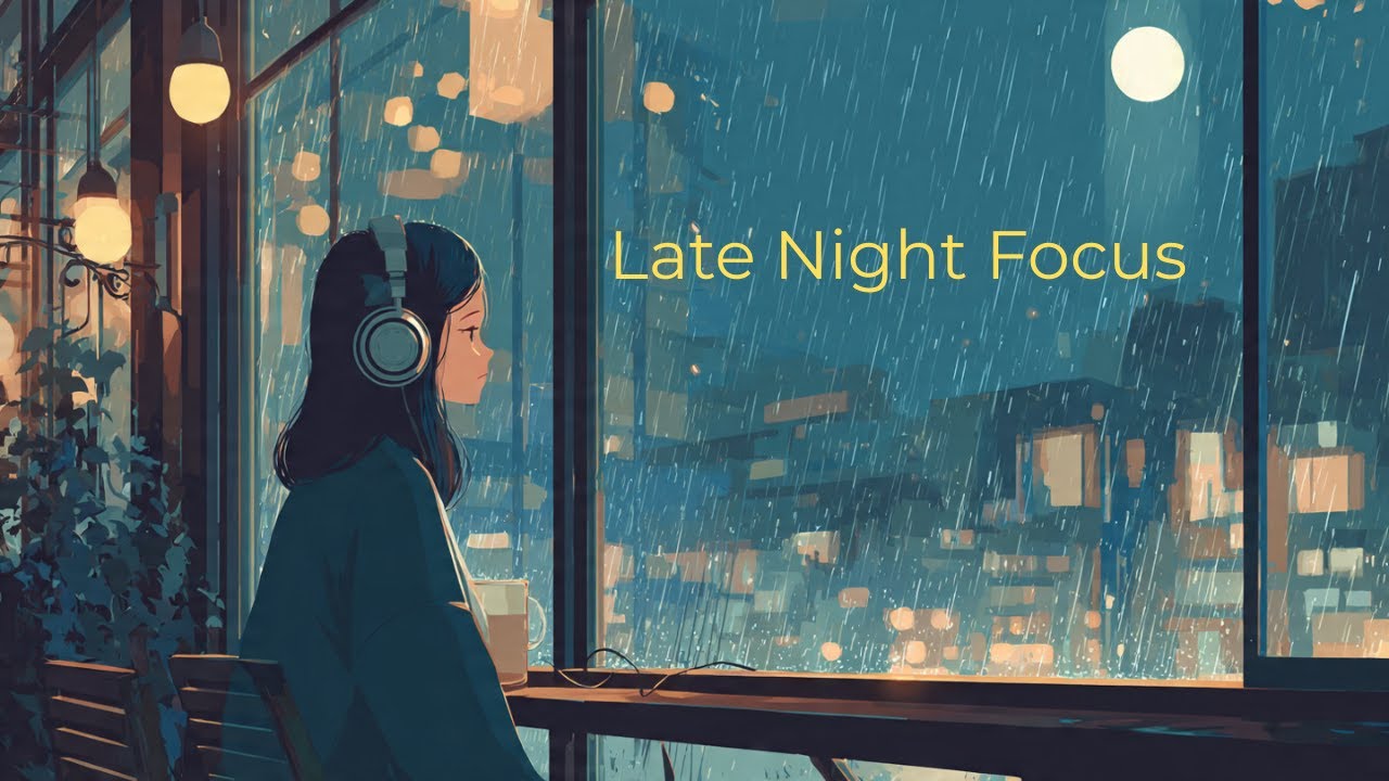 Late Night Lofi for Deep Focus ☕ Rainy Cafe Ambience | Study & Work