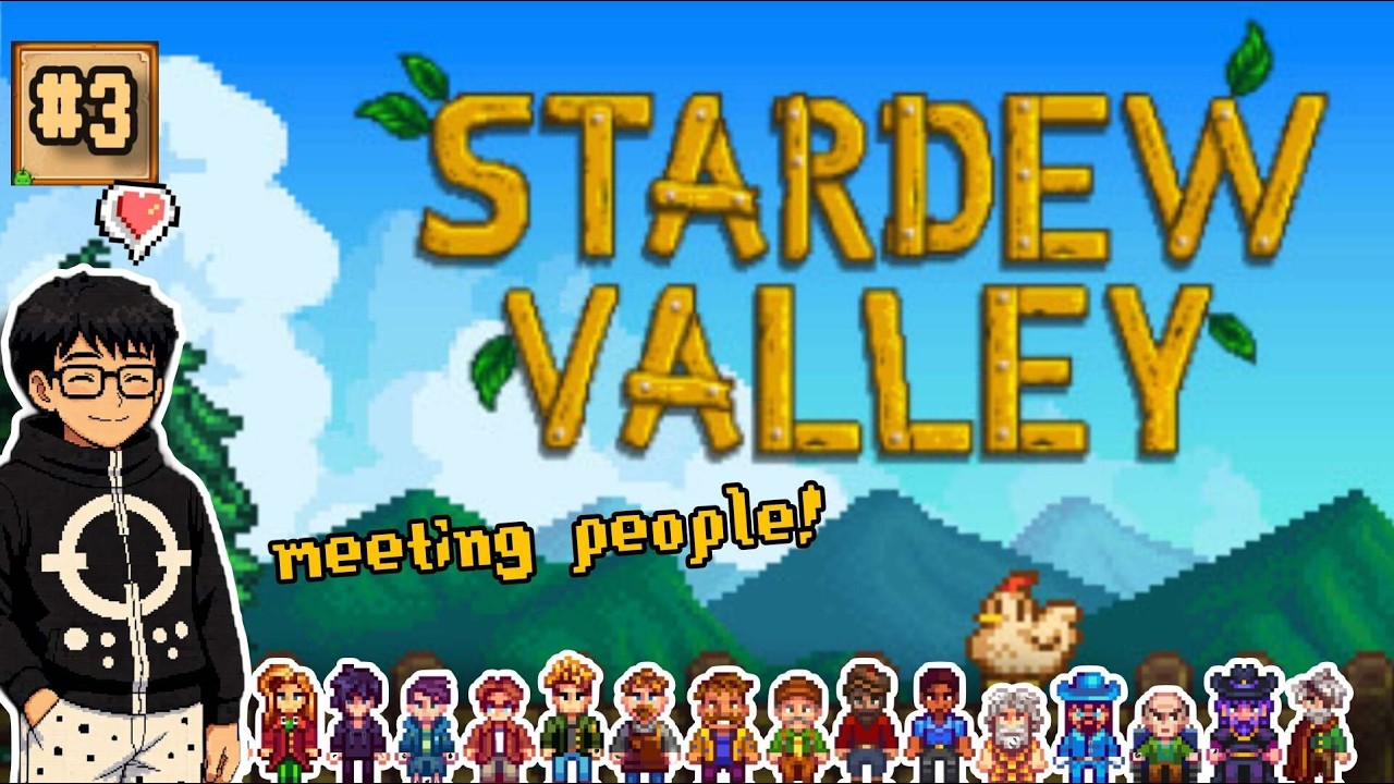MEETING MORE PEOPLE AND CLEANING THE FARM | Stardew Valley Ep.3