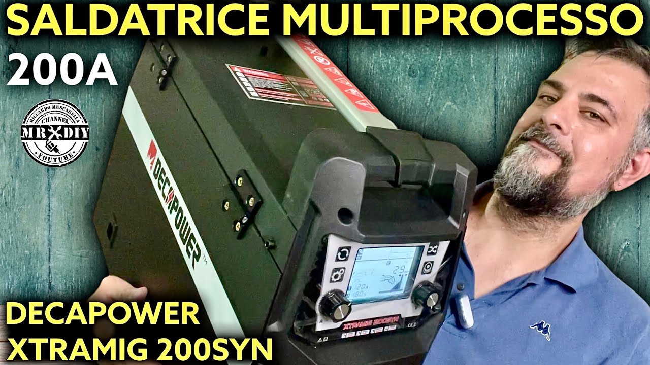 Decapower Xtra mig 200 Syn. Saldatrice multifunzione sinergica multiprocesso 200 ampere. Muscarella